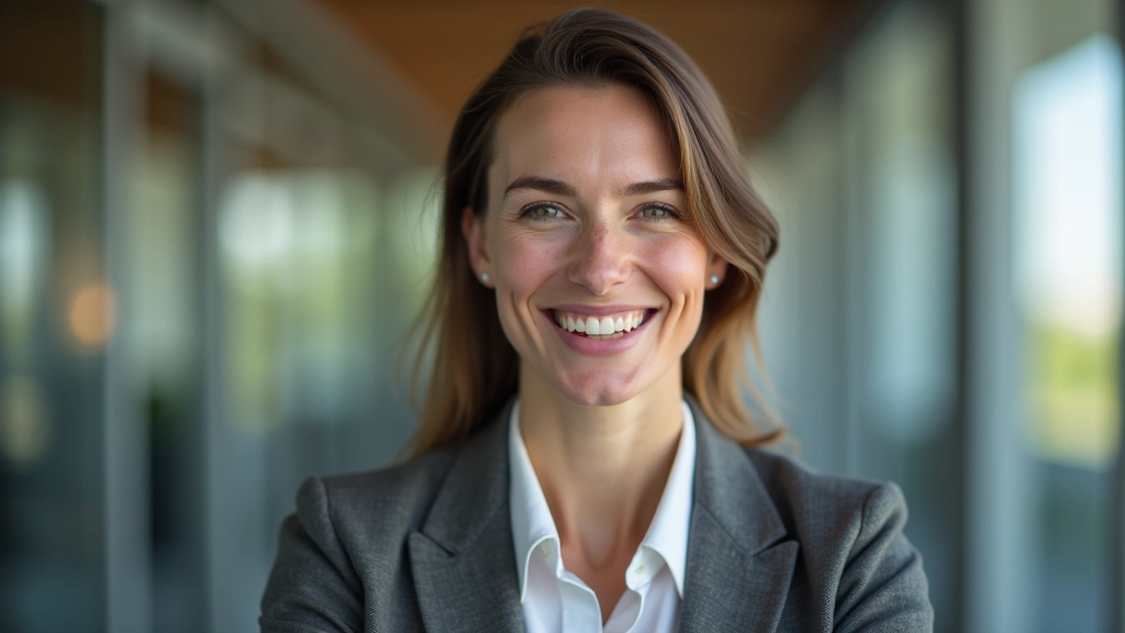 Especialista en fiscal de pensiones, retrato desde el pecho hacia arriba, oficina profesional